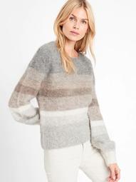 Fuzzy Ombré Stripe Sweater