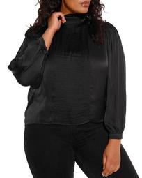 Plus Size Dotted Jacquard Top