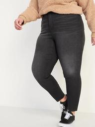 Extra High-Waisted Secret-Slim Pockets Rockstar 360° Stretch Super Skinny Plus-Size Black Jeans
