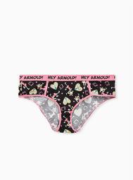 Nickelodeon Hey Arnold Black Cotton Hipster Panty