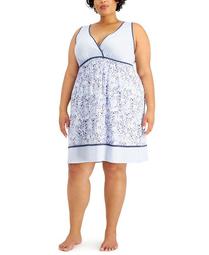 Plus Size Printed Chemise Nightgown, Created for Macy's