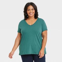 Women's Plus Size V-Neck Essential T-Shirt - Ava & Viv™