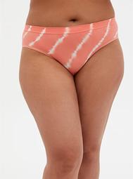 Coral Tie-Dye Seamless Hipster Panty
