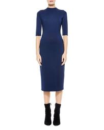 Delora Fitted Mock Neck Dress