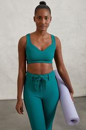 Turquoise Thermal Sports Bra