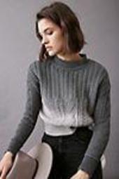 Marci Dip-Dyed Cable-Knit Sweater