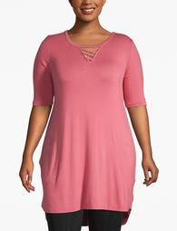 LIVI Strappy-Neck Tunic With Pockets