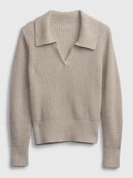 Open Collar Sweater