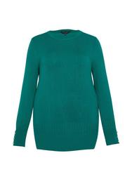 **DP Curve Green Pearl Detail Jumper With Sustainable Viscose