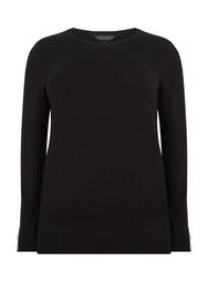 **DP Curve Black Pearl Detail Jumper With Sustainable Viscose