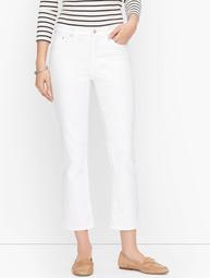 Crop Flare Jeans - White