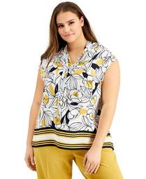 Printed Cap-Sleeve Top, Created for Macy's