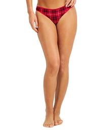 Plaid Cotton Thong Underwear, Created for Macy's