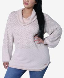 Women's Plus Size Round Hem Pullover Sweater