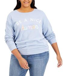 Trendy Plus Size Nice Human-Graphic Sweatshirt