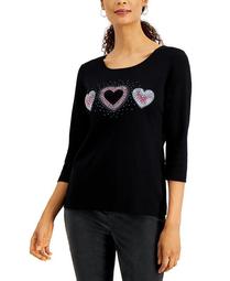 Plus Size Cotton Hearts Top, Created for Macy's