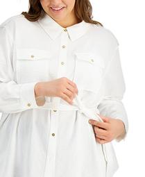Plus Size Belted Utility Tunic