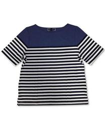 Plus Size Boat-Neck Striped Top, Created for Macy's