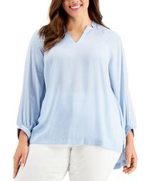 Plus Size High-Low Blouse, Created for Macy's