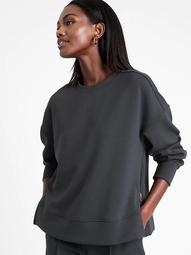 Scuba-Knit Side-Zip Sweatshirt