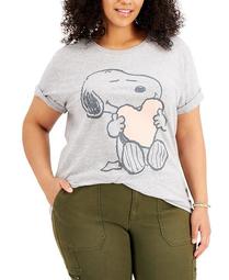 Trendy Plus Snoopy Hugging Heart T-Shirt