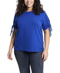 Women's Plus Size Ruched Tie Tee