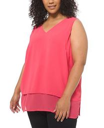 Plus Size Tiered V-Neck Top