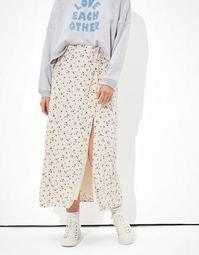 AE Floral Slit Midi Skirt