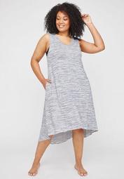 Sea Breeze High-Low Swim Cover-Up