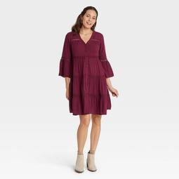 Knox Rose Women's Long Sleeve Button-Front Dress - Knox Rose™