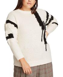 Trendy Plus Size Crewneck Printed Sweater