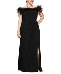 Plus Size Off the Shoulder Gown