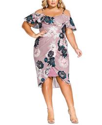 Trendy Plus Size Ruffled Off-The-Shoulder Dress