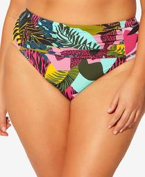 Plus Size Tropical-Print Bikini Bottoms