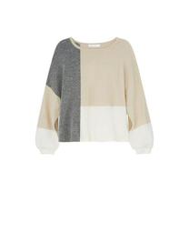 Women's Plus Size Color Block Sweater Top