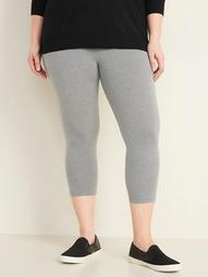 High-Waisted Plus-Size Cropped Leggings