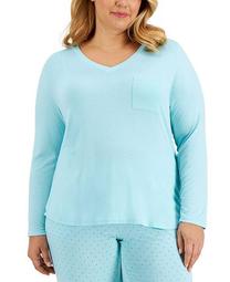 Plus Size Pocketed Pajama Top, Created for Macy's
