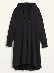 Loose Extra-Long French Terry Plus-Size Hoodie