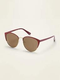 Half-Frame Cat-Eye Sunglasses for Women 