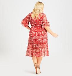 Pacha Print Dress - red