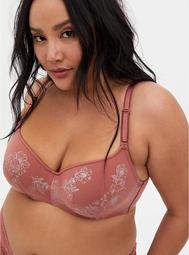 Dusty Rose Floral 360° Back Smoothing™ Lightly Lined Full Coverage Balconette Bra