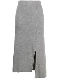 asymmetric knitted skirt