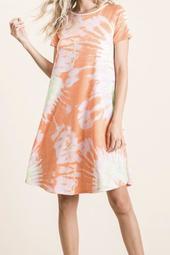 Tie Dye orange blossom dress