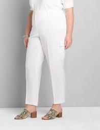 Perfect Drape Relaxed Ankle Pant - White Cargo