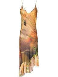 Michi tie-dye floral print dress