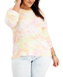 Plus Size Tie-Dyed Top, Created for Macy's