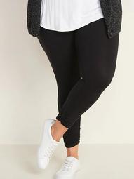 High-Waisted Ruched Plus-Size Leggings 