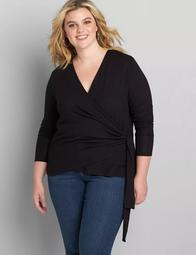 Softest Touch Faux-Wrap Top