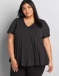 Striped Babydoll Max Swing Top