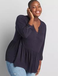 Tiered Notch-Neck Swing Top